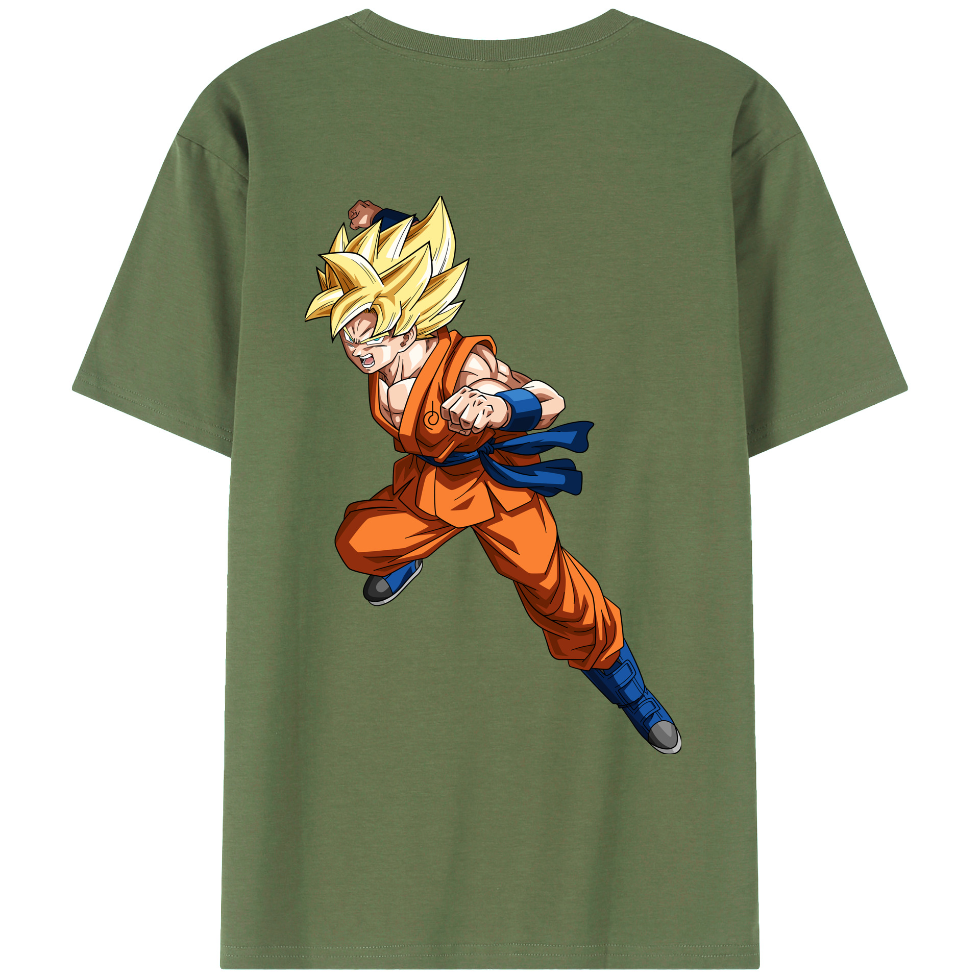 （画像用） ドラゴンボール 孫悟空（そん ごくう）Son Goku カカロット DRAGON BALL Kakarotto 綿100％ メンズ半袖Tシャツ（バックプリント） 通気性